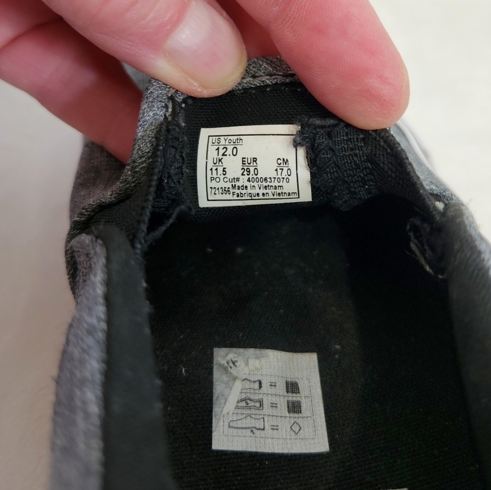 Vans Asher Heather Gray Classic Skate Canvas Slip On Sneaker Shoe Youth 12 - Picture 13 of 14
